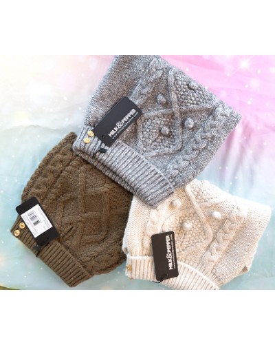 MAGLIONE COLLO ALTO CONNOR SWEATER MILK & PEPPER