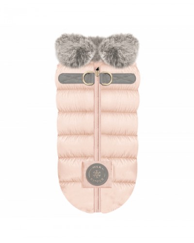 DOUDOUNE HARNAIS INTEGRE ROSE PIUMINO MILK &PEPPER