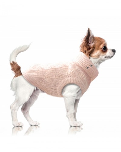 Ernestine Sweater maglioncino collo alto lavorato rosa